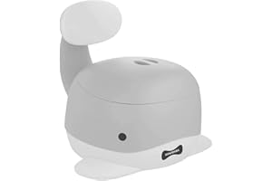 Vasino Portatile per Bambini, Wc Toilette Pipi con Seduta Ergonomica, Antiscivolo, Pratico, Design Balena Grigio Hawibaba