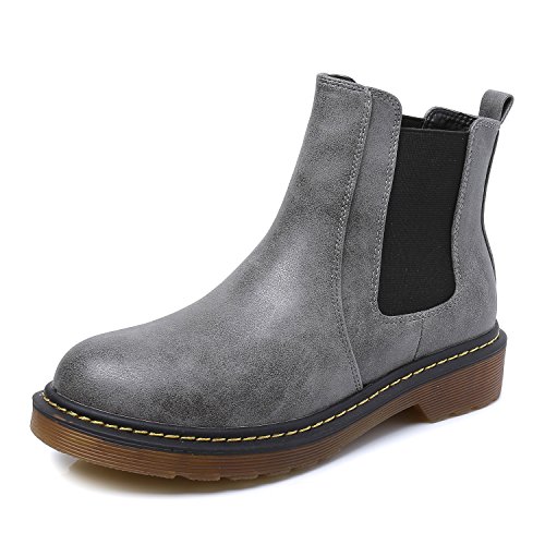 Smilun Damen Chelsea Stiefelette Kurzschaft Stiefel