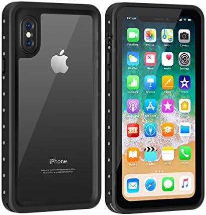 for iPhone X Waterproof Case, YMCCOOL Full Body Protective Rugged Case Shockproof/Dirtproof/Snowproof IP68 Certified with Built in Screen Protector Waterproof Case for iPhone X 5.8 Inches