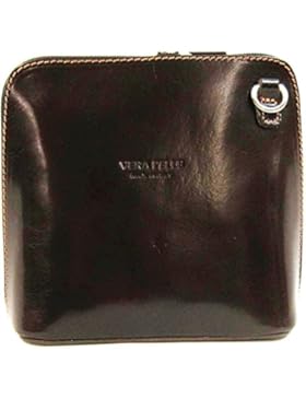 Vera Pelle aus echtem italienischen Leder Damen Umhängetasche