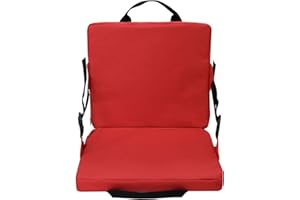 TREETDOBV Sedili da Stadio Portatili, Sedia con Cuscino per Sedile da Stadio con Supporto per la Schiena, Sedia da Stadio Pieghevole, Sedile da Stadio Riscaldato, Sedia da Campeggio Pieghevole per(rosso)