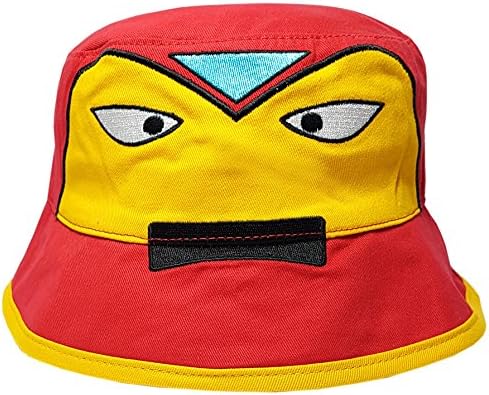 Boys Girls Superhero Design Summer Beach Sun Hat (54cm, Iron Man)