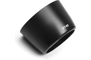 Fotover ET-60 Gegenlichtblende Sonnenblende Streulichtblende Ersatz kompatibel mit Canon EF 75-300mm f/4-5.6 II/II USM&EF 75-300mm f/4-5.6 III/III USM&EF 90-300mm f/4.5-5.6/USM Objektiv