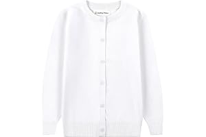 SMILING PINKER Fille Cardigan Enfants Chandail Tricot Manches Longues Boutons Nacrés Aotomne Hiver