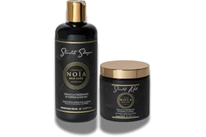 NOIA PARIS NOÏA HAIR – Pack Duo STIMULATE – Shampoing 500ml + Masque 500ml – Ricin, Ail & Sésame – Croissance, Force & Anti-Chute – Soin Professionnel Cheveux Fragiles