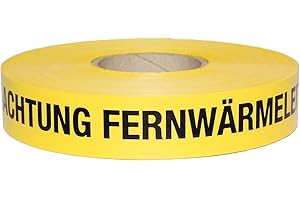 Bemango Trassenwarnband Achtung Fernwärmeleitung 250m Breite 40mm