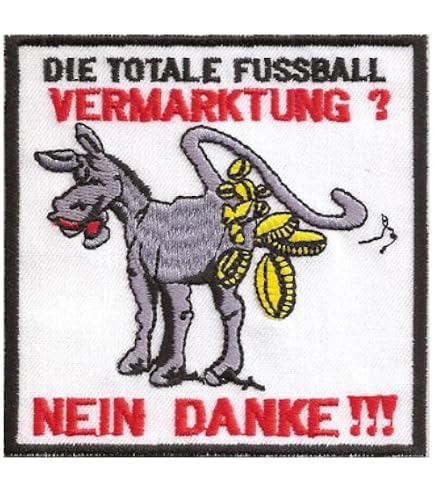 Eishockey-Aufnäher 'Anti-Schiedsrichter' - Bestickt, 100x85 Mm, Zum Aufbügeln Oder Aufnähen, Blau