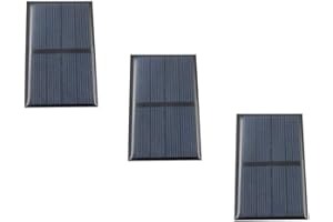 Treedix 3pcs 2V 300mA Polysilicon Solar Panel Glue Solar Cell Battery Charger DIY Solar Product Mini Small Solar Panel Module Kit Polycrystalline Silicon Encapsulated in Waterproof Resin (2V 300mA)