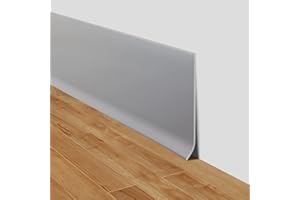 LSGCQ Plinthe souple autoadhésive moulure murale 10cm de large plinthe adhesive plinthe murale en PVC décorative pour mur et sol (Gris, 10cm×12m)