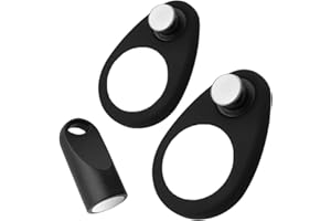 ZONSITON Airtag Holder for Kids Baby Toddler Hidden 2 Pack GPS Tracker Case, Anti-Removal Airtag Silicone Case with Safety Pins (Black+Black)