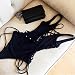Women Sexy One-Piece Monokini Bandage Push Up Backless Swimsuit Bikini Swimwear ,Black S