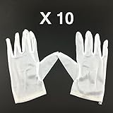 longxi 10 Paar weiß antistatisch Full Finger Jewelry Armbanduhr inspektionsarbeiten Handschuhe für Computer/Elektronische/Arbeiten/Reparatur