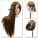 Neverland Professional 24" Super Long 50% Real Human Hair Hairdressing Equipment Mannequin Training Head With Free Clamp For College and Professional Use