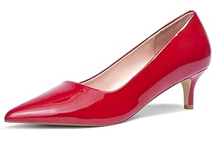 Zhabtuc Damskie czółenka z kociakiem, seksowne, szpiczaste, niskie obcasy, 5 cm, zamknięte czółenka z małym obcasem, eleganckie buty dla panny młodej, do biura