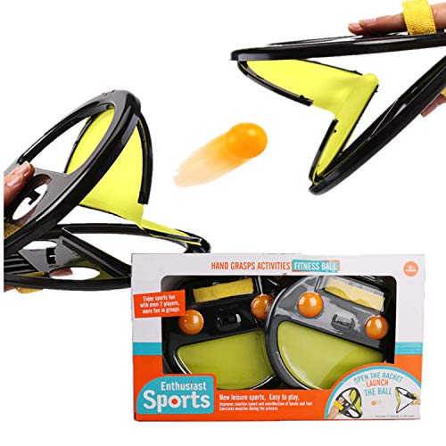 Catch Ball Tennis de Table Jouet Sports Jeux de Raquettes Jouet Enfants Adulte Intérieur Extérieur 4 Balles 2 Raquettes