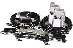 NAUTICA DDR SRL Timonerie hydraulique Seafirst 150/350 hp- Kit avec Pompe Cylindre Huile Tuyaux Hydrauliques (150hp)