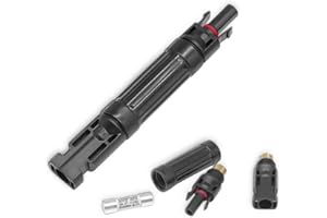 Solarpanel Sicherung,XTVTX 10A/ 15A/ 20A/ 30A DC 1000V Solar Panel Sicherungshalter,Kupfer-Inline-Steckverbinder,IP67 Wasserdichtes,Stecker und Buchse,Eingebaute Sicherung(15A)