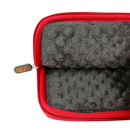 für bis zu 11″ Tablet Nylon Schutzhülle Pouch Tasche mit Samt im Inneren passt Apple iPad Air / Samsung Galaxy Tab / Chromo / Alldaymall / Drache Touch / Microsoft Surface von co2CREA (rot) - 4