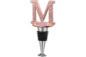 Miicol Wine Stopper, Prosecco Stopper, Wine Bottle Stopper, Personalised Champagne Stopper, Funny Prosecco Gift, Wine Lovers Gift for Prosecco, Wine, Champagne, Letter M