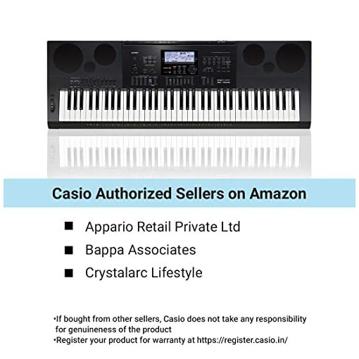 Casio WK7600 76-Key Workstation Keyboard with Power Supply and Piano tones, Black - Image 4
