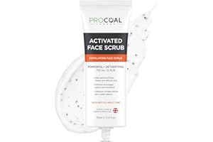 Face Scrub, Premium Exfoliating Charcoal Face Scrub 70ml by PROCOAL - Instantly Reveals Skin's Natural Radiance, Exfoliating Scrub & Charcoal Face Wash Combined For Men & Women - Made in UK
