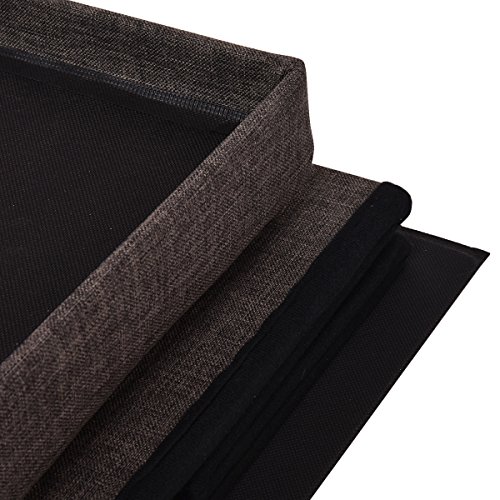 Costway Sitzhocker mit Stauraum Sitzwürfel Sitzbox Sitzbank Aufbewahrungsbox Ottomane faltbar Farbwahl 76x38x38cm (braun) - 5