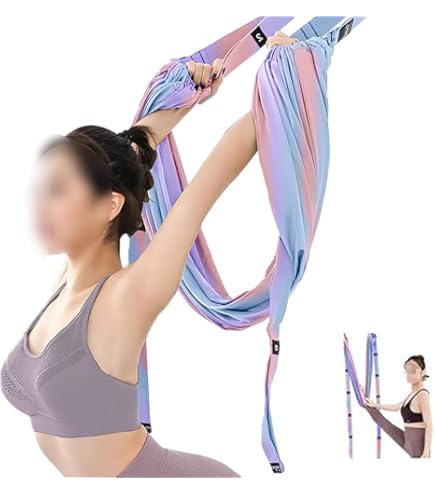 Verstelbare yogariem, 240 cm, yogaband om uit te rekken, voor een