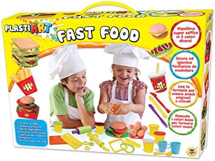 TEOREMA 63920 - Plastiart Fast Food 5 Jars of Plasticine
