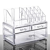 CATLXC Organizer Per Cosmetici, Grande Capacità Makeup Trucco Gioielli Organizzatore - Organizzatore Di Trucco, Contenitore Cosmetico Trasparente - Per Stoccaggio Di Creme Campione Make-Up