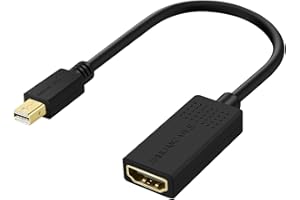 SHULIANCABLE Adaptador Mini DisplayPort a HDMI 4K, Convertidor Mini DP (Thunderbolt) a HDMI para MacBook Air/Pro, Microsoft Surface Pro, Monitor, proyector y más (15CM)