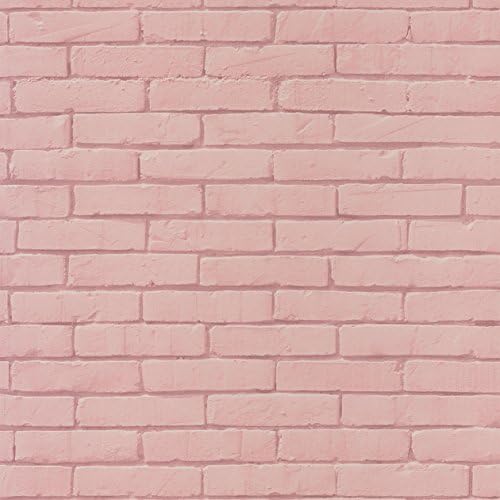 Brick Effect Wallpaper Pastel Pink Realistic 3d For Modern Shabby Environments. Pretty Lili – prli 69134012
