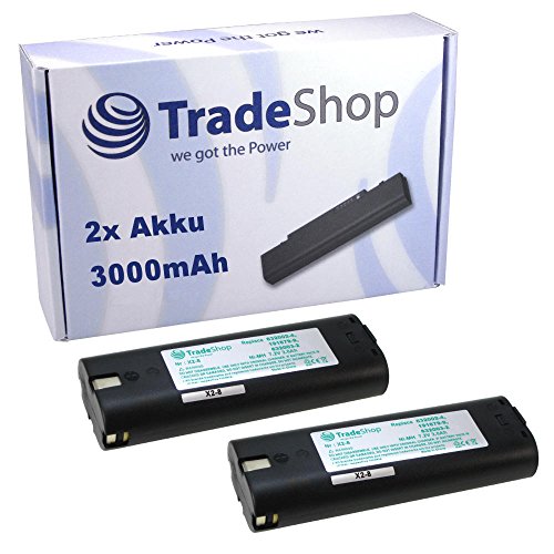 2x Hochleistungs Werkzeug Ni-MH Akku 7,2V 3000mAh ersetzt Makita 7033 7000 7001 7002 632003-2 191679-9 6320032 1925322 6320024 1938886 1916769 1916799 903-D ML-700 für 903D 4000 6000 DA ML700 UM UH