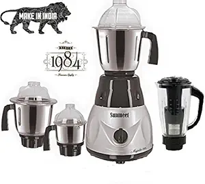 Sunmeet Plastic 750 Watts Mixer Grinder with 4 Jar Set Factory Outlet (Black)