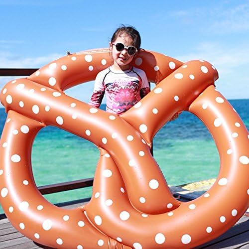 Gigantic Inflatable Floating Pretzel Pool Float Summer Swim Ring Water Raft