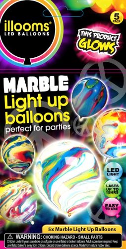illooms Marble Balloons (Pack of 5)