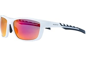 NAKED Optics® Sports Sunglasses for Men and Women, Sunglasses with Mirrored Lenses, Glasses for Cycling, Running, Triathlon, Beach-Volleyball and Outdoor Sport