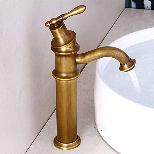 Znzbzt Antique Bathroom Sink Vessel Faucet Basin Mixer Tap Antique basin full copper faucet single hole and cold water taps plus high single hole on the basin mixer wash basin mixer