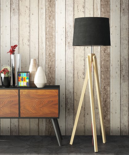 Holz MustertapeteVliestapete Braun Beige Edel , schöne edle Tapete im Holzwand Design , moderne 3D Optik für Wohnzimmer, Schlafzimmer oder Küche inkl. Newroom Tapezier Ratgeber mit super Tipps! - 7