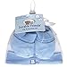 Luvable Friends Polka Dot Baby Cap Hat And Booties Gift Set in Organza Bag (0-6 Months) (Boys Blue)