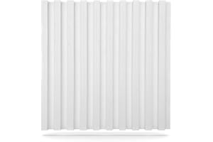 Deccart - 3D Wandpaneele 60x60 cm - Paneele Wand Wall Panels Deko Wandverkleidung Innen Panel Deckenverkleidung Decke Deckenpaneele Platten Styropor EPS-Polystyrol Lamellen 1.80 m², 5 Stück, weiß