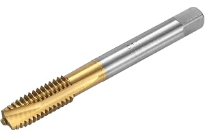 QUARKZMAN Spiralformad kontakt, gängtapp, 3/8 16 UNC gänga, slipad H2 3-skärning, höghastighetsstål, HSS 6542, runt skaft med
