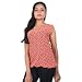 eSTYLe Tigerlily Orange Multi Colour Print Design Polyster Casual Top RS.395.00
