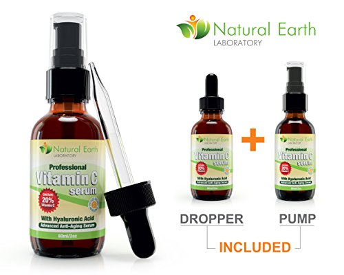 2oz of Vitamin C Serum for Face Pure Organic Contains clinical Strength 20% Vitamin C + Hyaluronic Acid. Reverse Skin Aging & Wrinkles look and feel younger! 100% Guaranteed. - 7