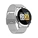 Price comparison product image YUYOUG Q8 0.95inch OLED Color Screen Blood Pressure/Blood Oxygen/Heart Rate Monitor/Sleep monitoring Smart Watch Fitness Tracker (Silver)