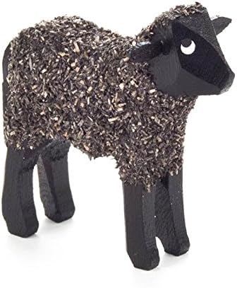 Pinnacle Peak Trading Company Black Sheep German Wood Miniature Handcrafted in Erzgebirge Germany New Mini