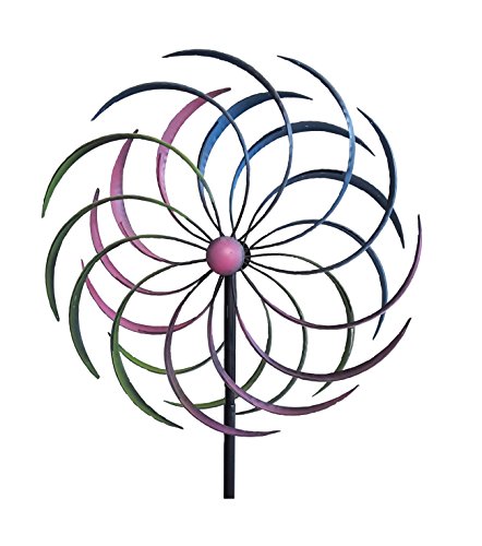 Windrad XL Garten Mallorca, doppelläufig, Metall, 61x210 cm