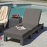 Pair of Allibert Daytona Sunloungers - Graphite Grey ()