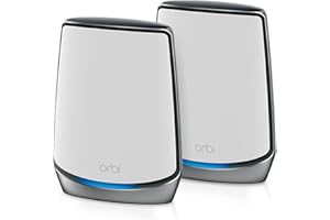 NETGEAR Orbi Mesh WiFi 6 850 Serie RBK852, Kit da 2 (router + satellite), WiFi 6 Ultraveloce AX6000 Triband, Copertura Mesh fino a 350 m2, Sostituisce router + extender