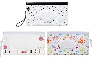 FDCGAS 3 Pezzi Porta Salviette Umidificate Viaggio, Portabile Contenitore per Salviette per Bambini, Riutilizzabili Dispenser Custodia di porta salviette per Neonati, Bambini, Viaggio