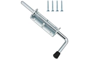 Pestillo con resorte, KAIISSA Cerrojo con resorte 220 mm, Cierre de Metal con Agarre, Resistente Pasador de Resorte Para Puerta de Patio, Cobertizo, Portón Trasero, Remolque, Garaje…